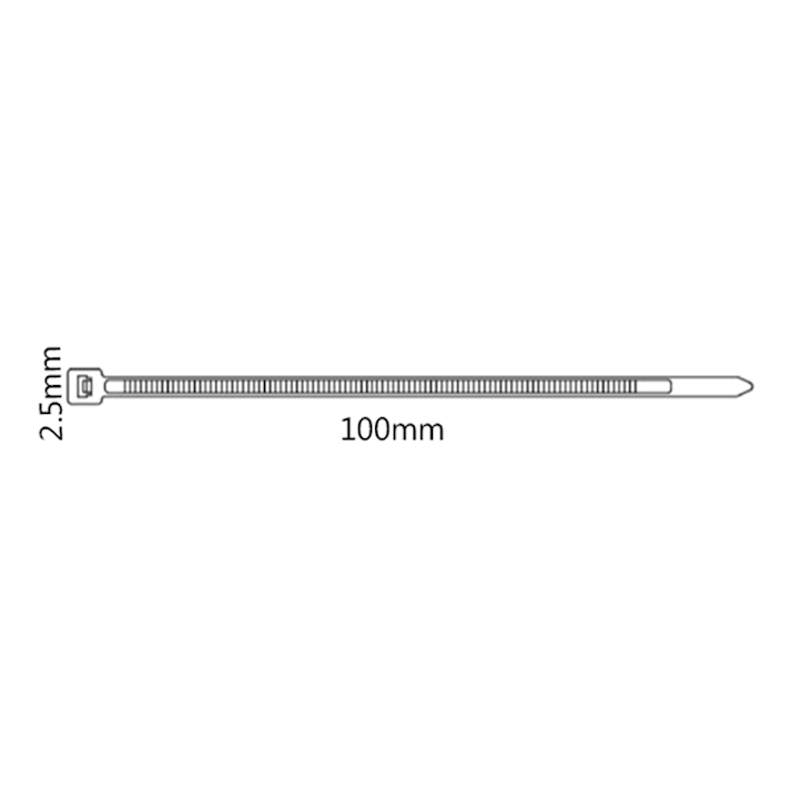 Cable Ties 100mm x 2.5mm - Natural (CST.1W)